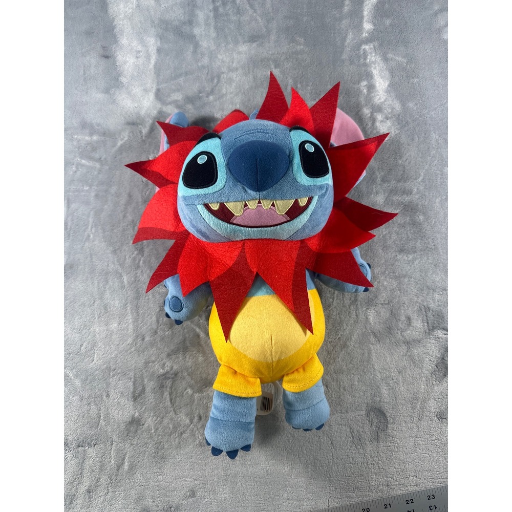 Disney Lilo & Stitch Lion Costume Plush‎ Experiment 626 Blue Red Yellow 14 Inch